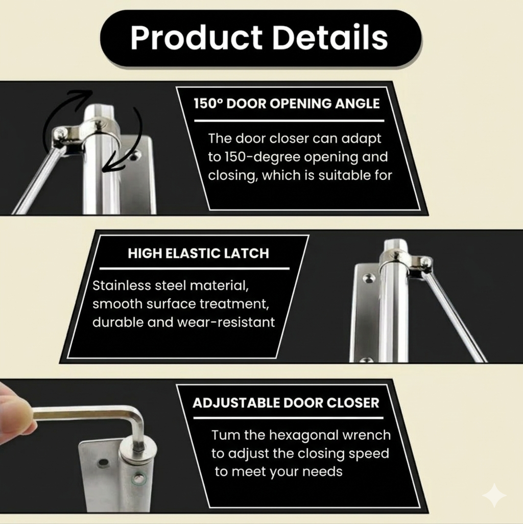 Automatic Door Closer For Home & Office ( Buy 1 Get 1 FREE)