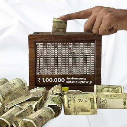 Traditional Wooden Money Bank (Original)