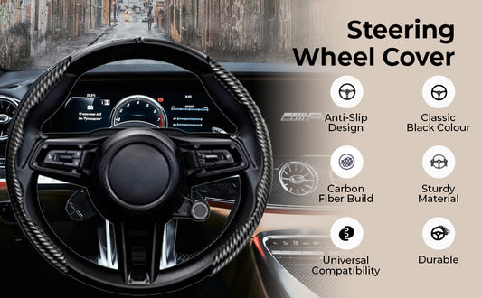 Carbon Fibre Steering Wheel Grip Cover