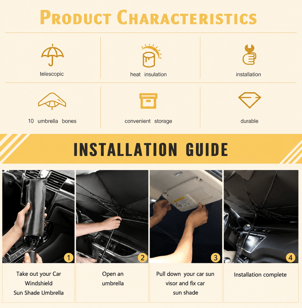 SunShield Pro™ Car Umbrella