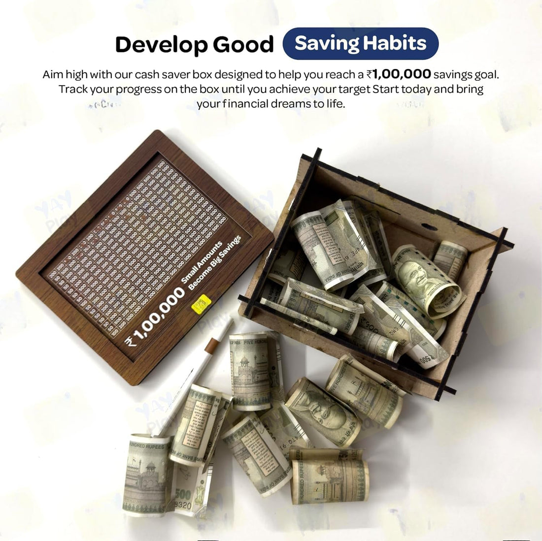 Traditional Wooden Money Bank (Original)