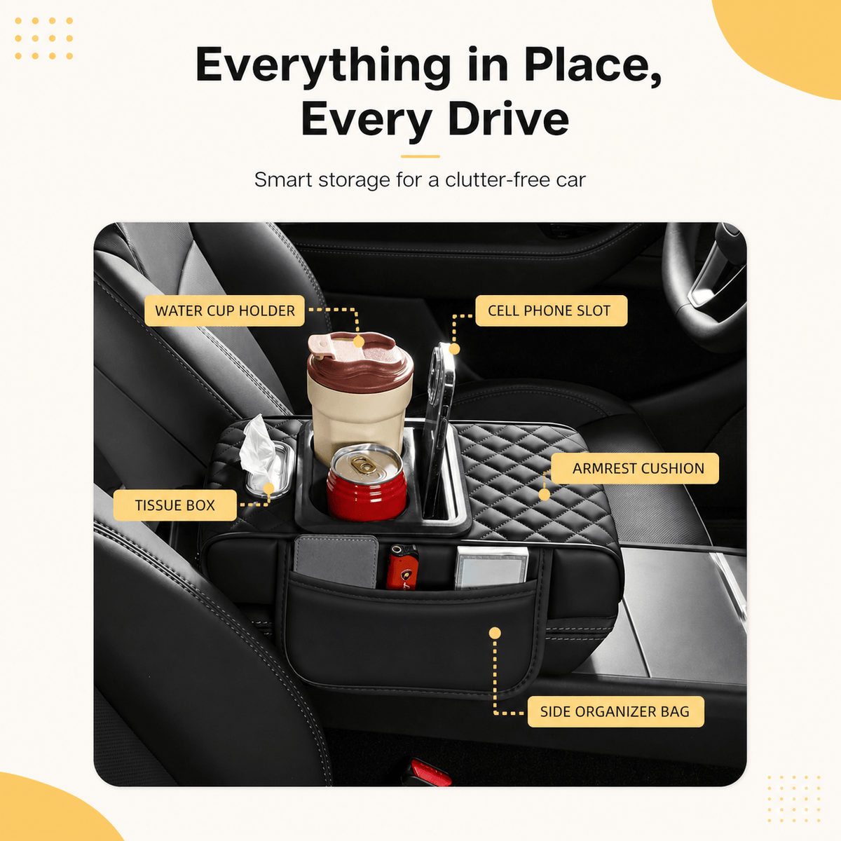 5 in 1 car armrest cushion