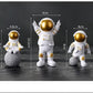 Astronaut Spaceman Statue Ornament Home Office Desktop Figurine Decors Set of 3 - Golden