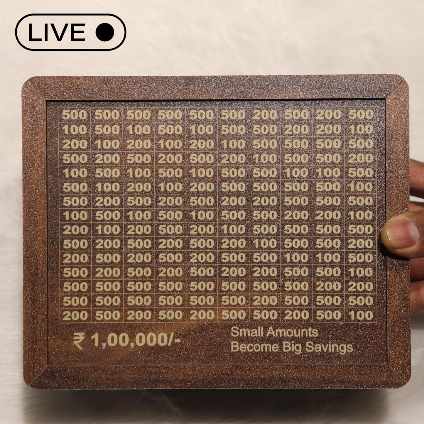 Traditional Wooden Money Bank (Original)