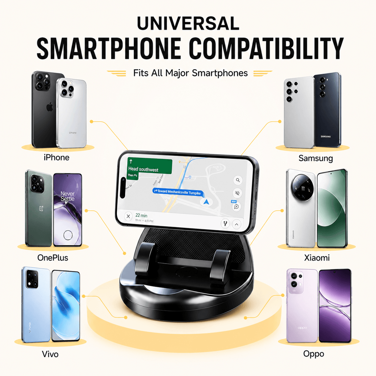 360 Rotatable Dashboard Car Phone Holder