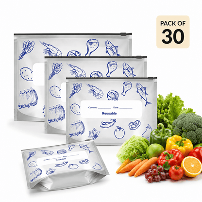 Reusable Aluminium Foil Bags ( 3 sizes )
