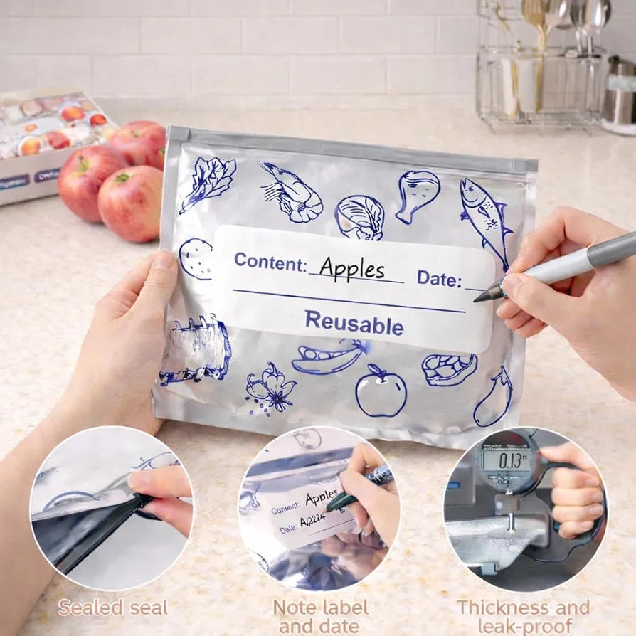 Reusable Aluminium Foil Bags ( 3 sizes )