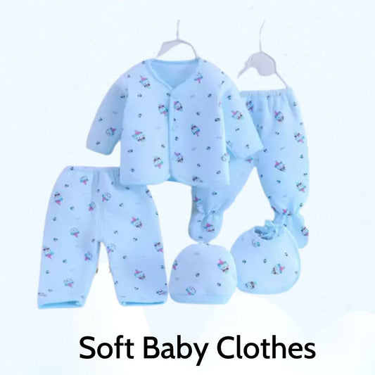 Soft baby - 5 piece ocean blue set