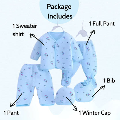 Soft baby - 5 piece ocean blue set